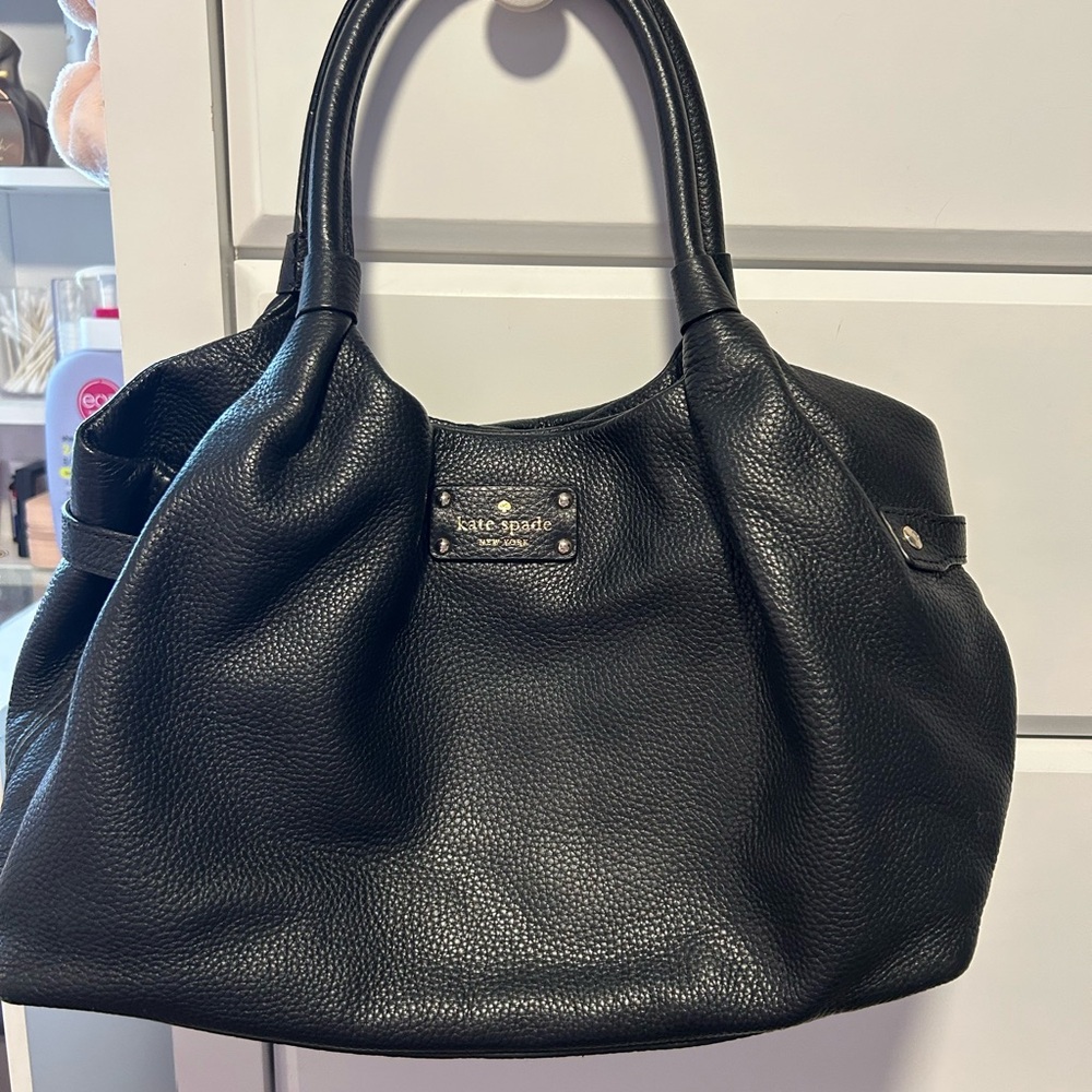 Kate Spade Black Pebbled Leather Shoulder Bag